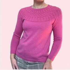 Talbots Pink Cable Knit Women's Sweater